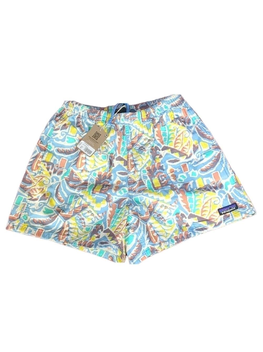 Patagonia funhoggers shorts thriving planet Lago blue size small